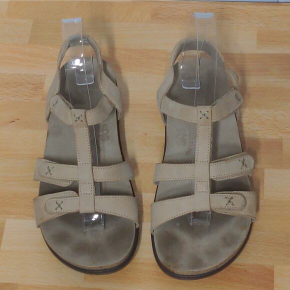 SAS Sorrento Tan Leather T-Strap Comfort Sandals - Size 7M - Picture 2 of 15
